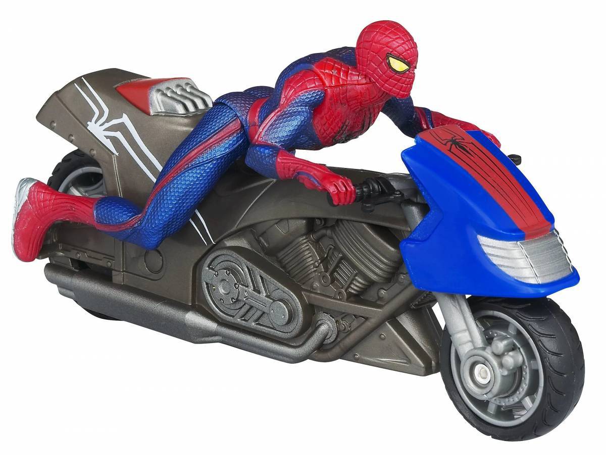 Человек паук на мотоцикле #11