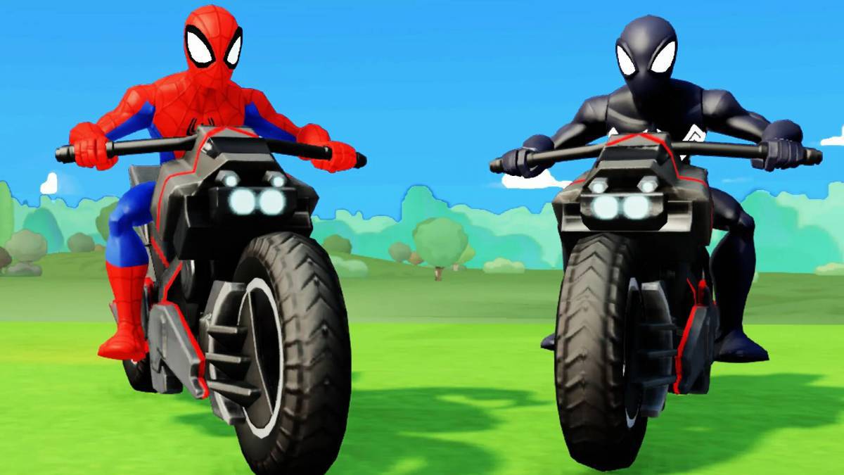 Человек паук на мотоцикле #18