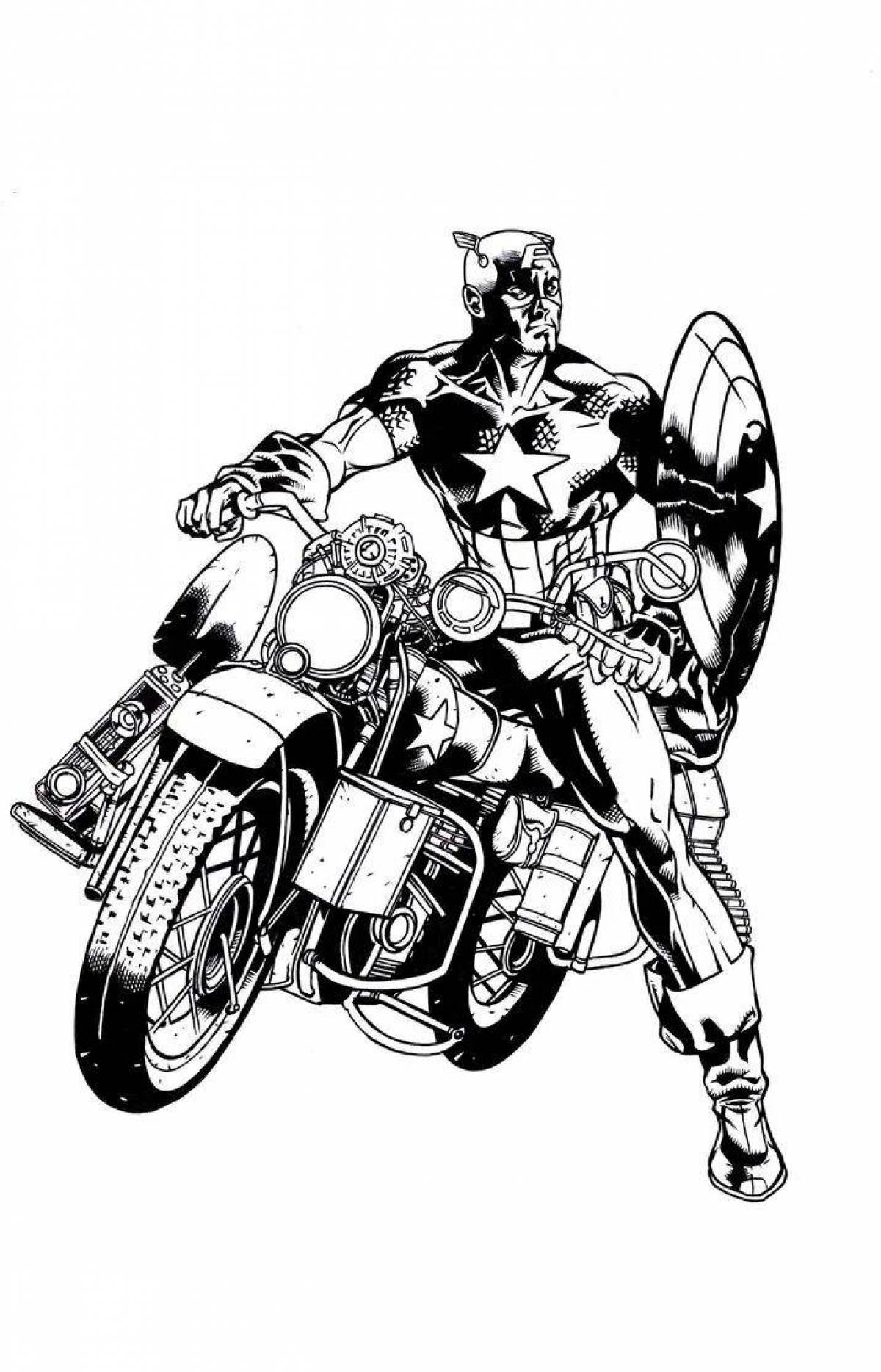 Человек паук на мотоцикле #28