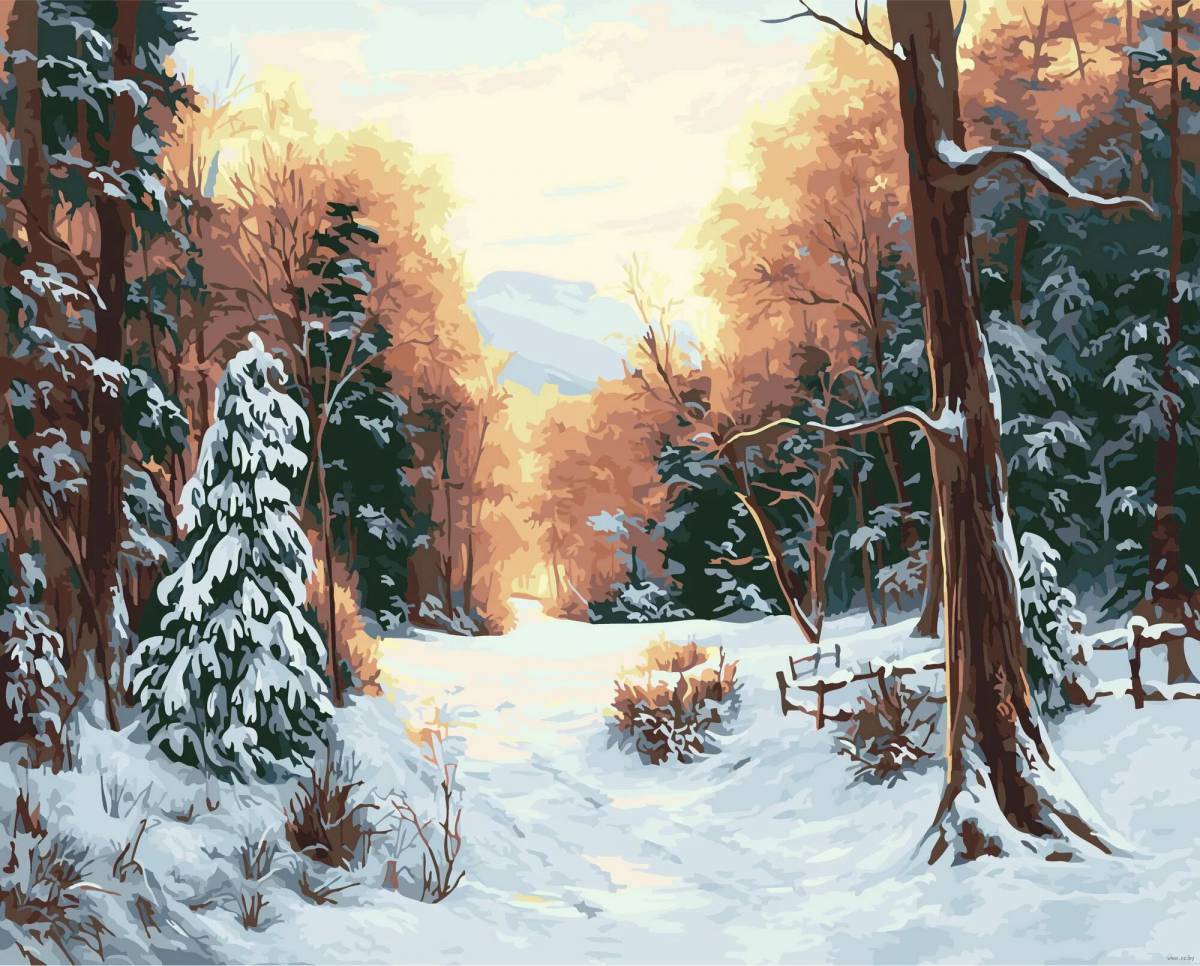 Зимний лес для детей #7