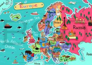 Раскраска карта европы #13 #86877