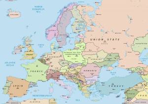 Раскраска карта европы #22 #86886