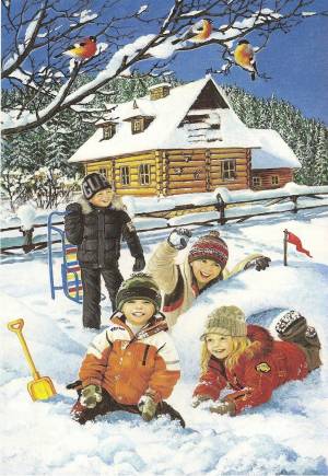 Раскраска картинка зима для детей #8 #87181