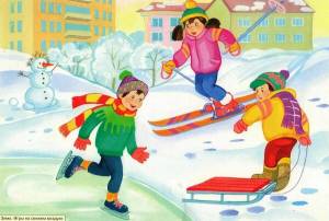 Раскраска картинка зима для детей #27 #87200