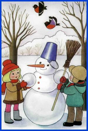 Раскраска картинка зима для детей #33 #87206