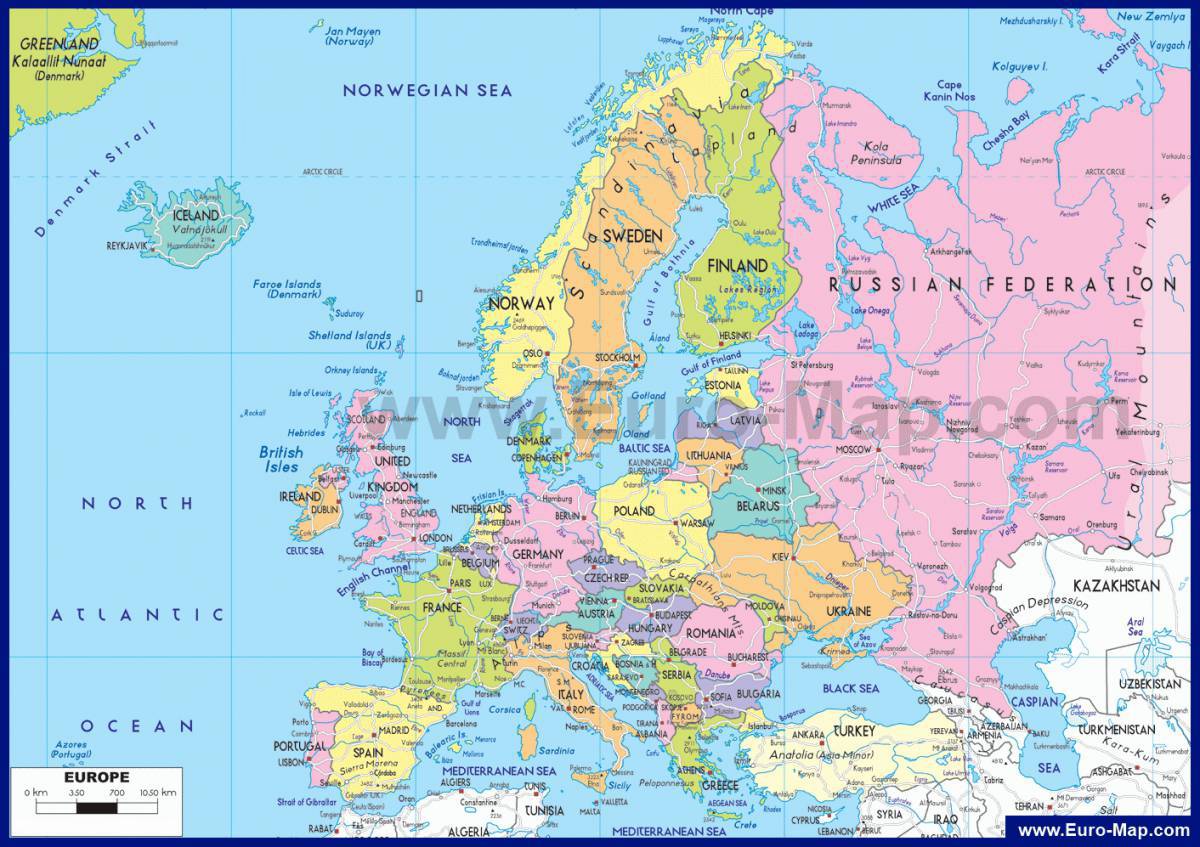 Карта европы #4
