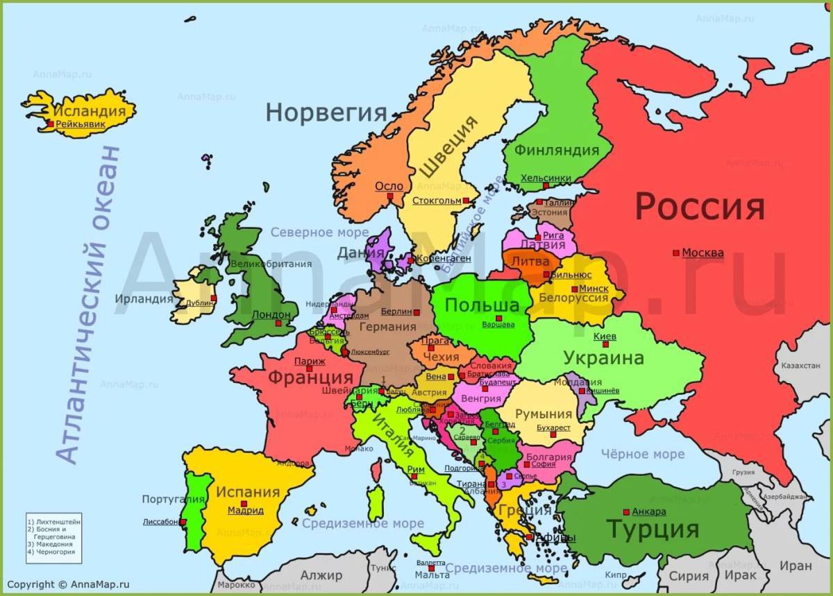 Карта европы #5