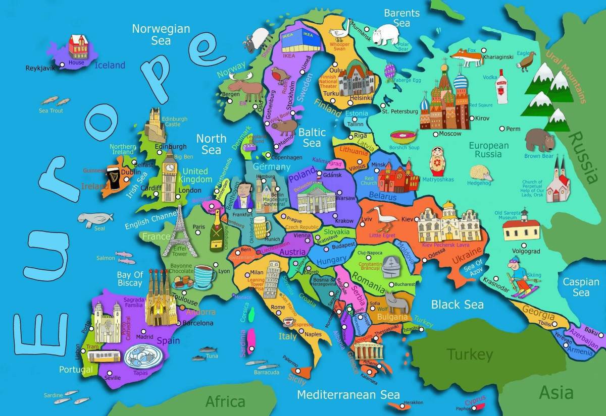 Карта европы #10
