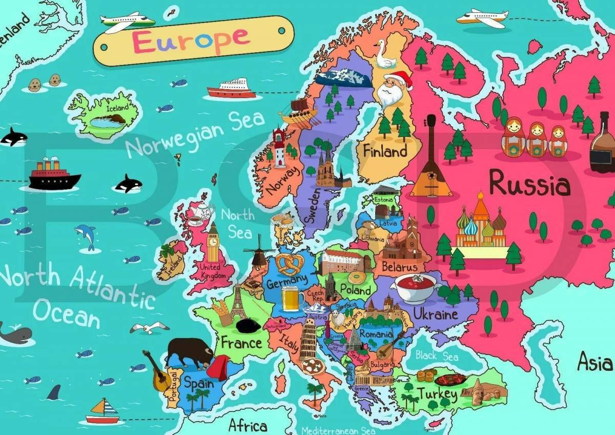 Карта европы #13