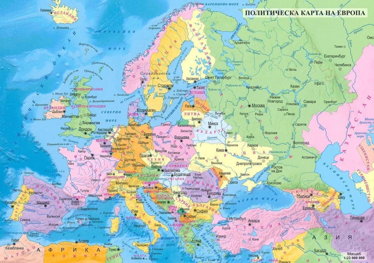 Карта европы #16
