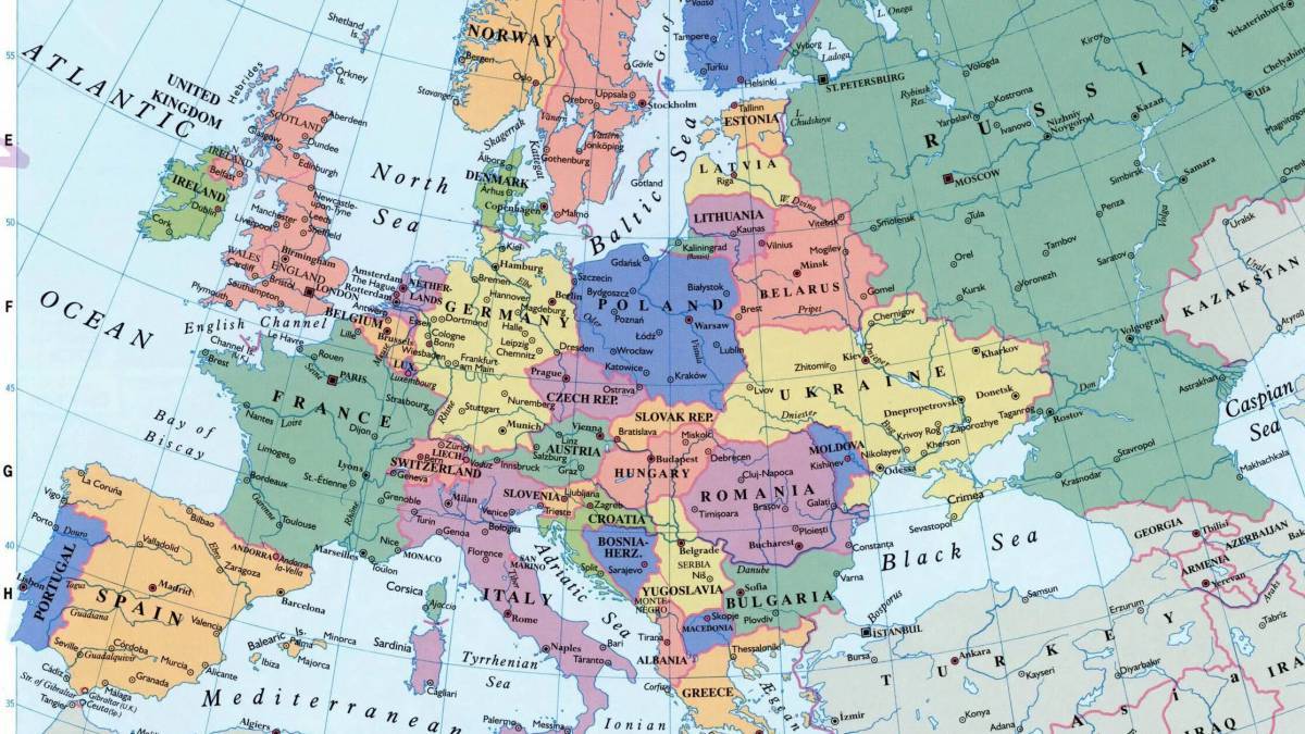 Карта европы #19