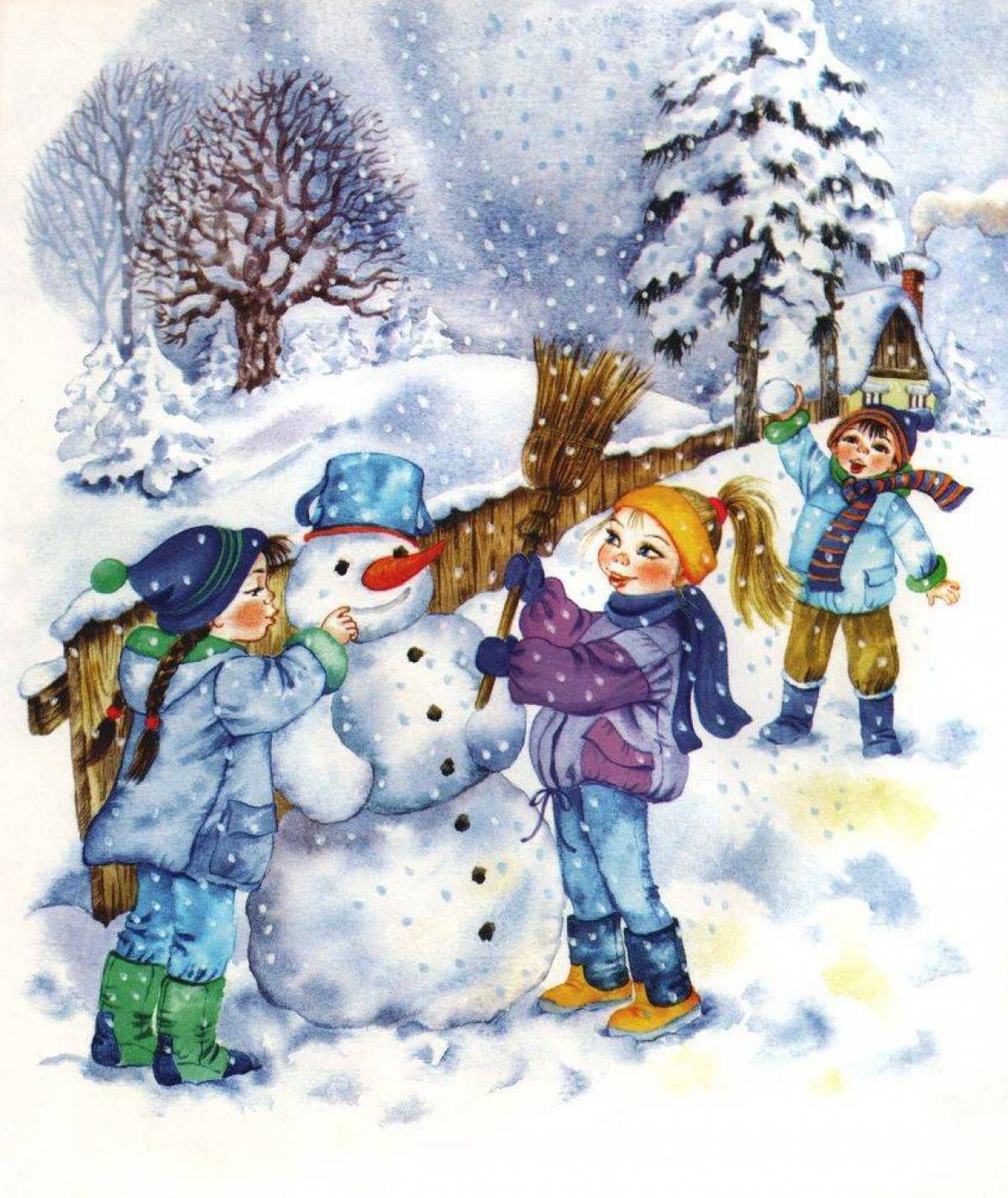 Картинка зима для детей #11
