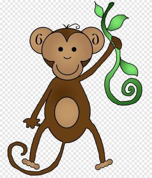 Раскраска обезьянка для детей #27 #122011