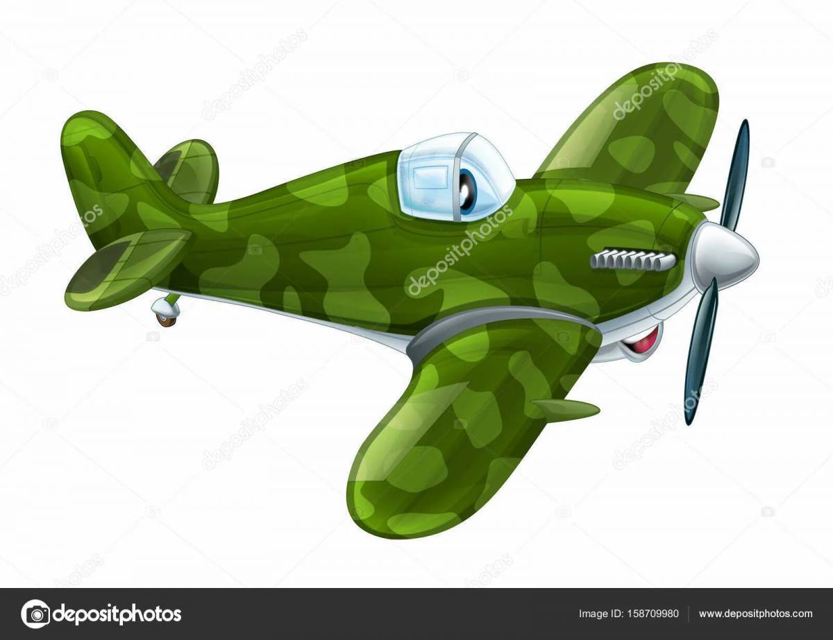 Самолет военный для детей #30