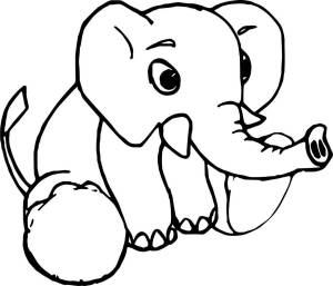 Раскраска слоник для детей 3 4 лет #18 #151501