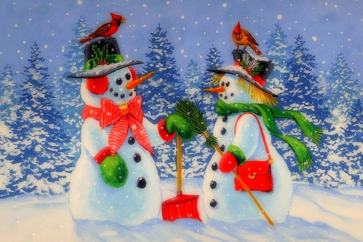Снеговики новогодние #15