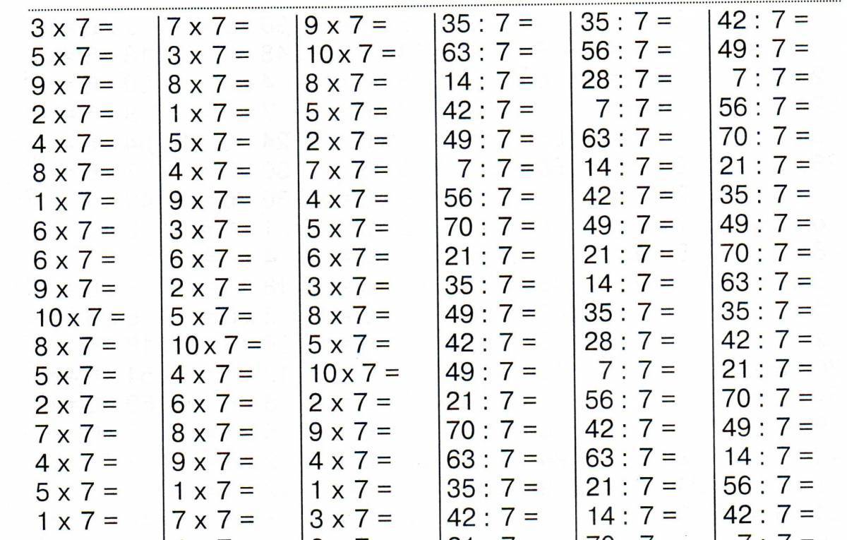 Таблица умножения на 2 и 3 тренажер для 2 класса #7
