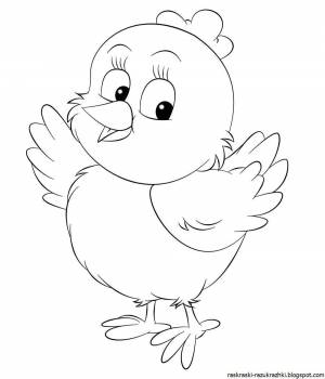 Раскраска цыпленок для детей 4 5 лет #38 #174732