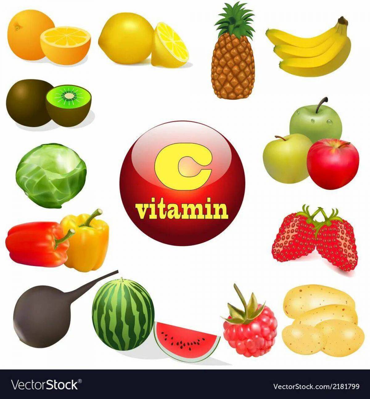 Витамины для детей в овощах и фруктах #8