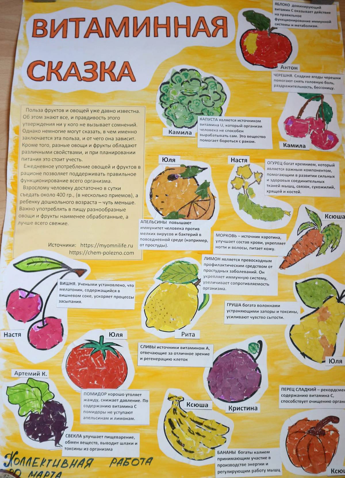 Витамины для детей в овощах и фруктах #16
