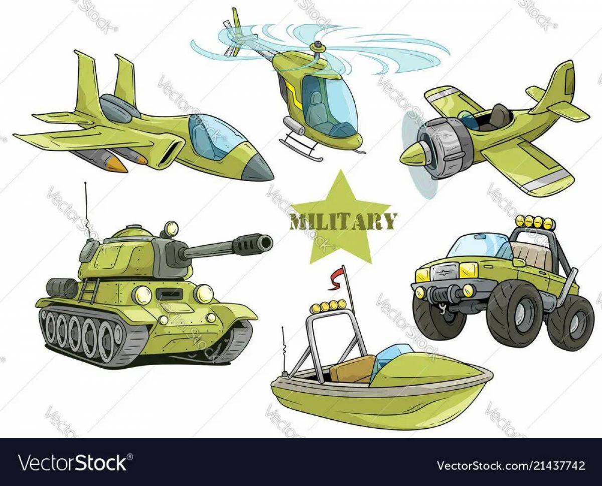 Военной техники для детей к 23 февраля в детском саду #19