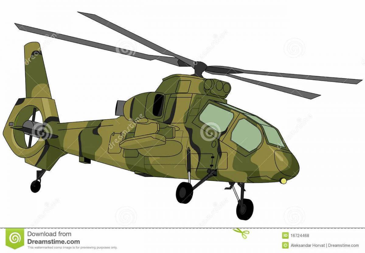 Военный вертолет для детей #13