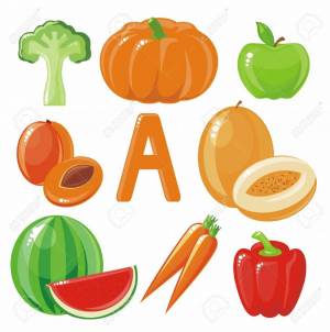 Раскраска витамины для детей в овощах и фруктах #21 #237192