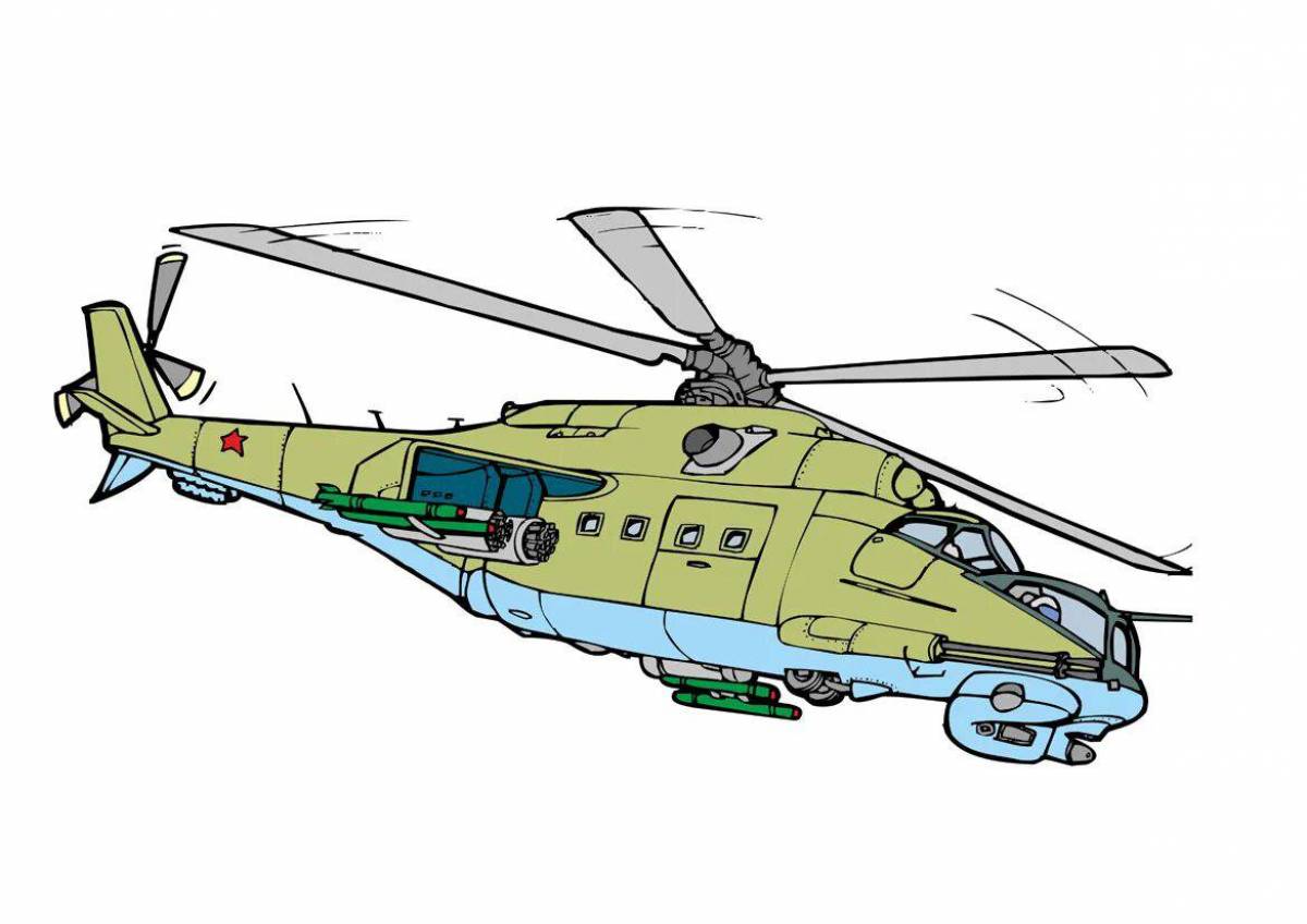 Военный вертолет для детей #36
