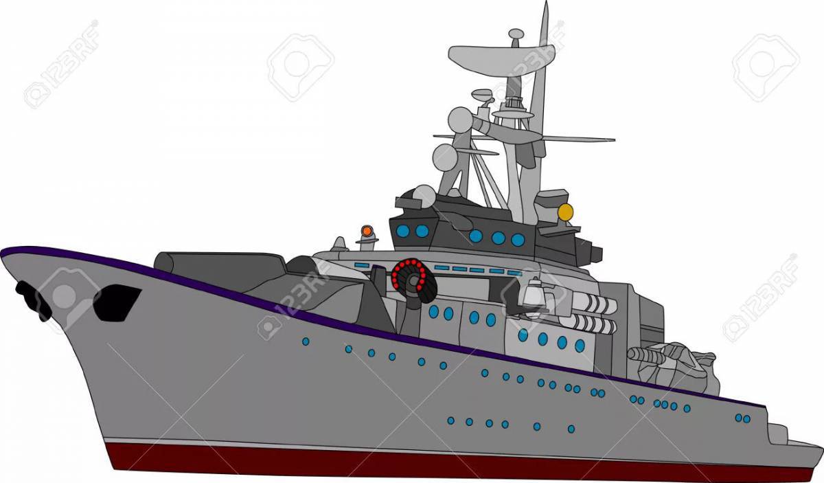Военный корабль для детей #33