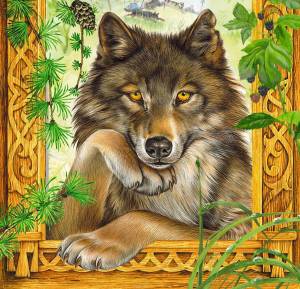 Раскраска волк из сказки #14 #240969