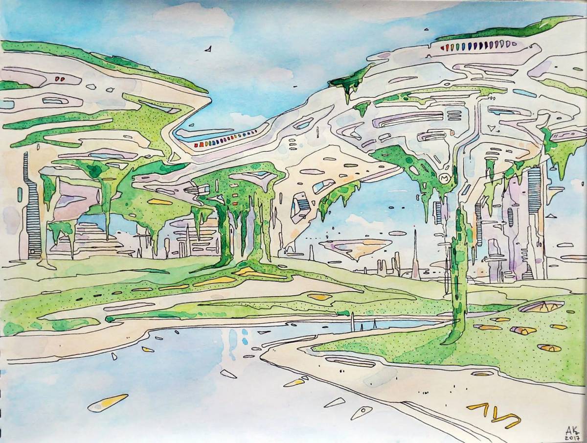 Город будущего рисунок #26