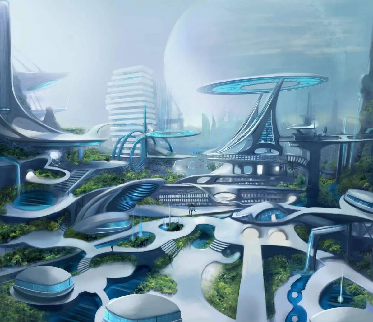 Город будущего рисунок #30