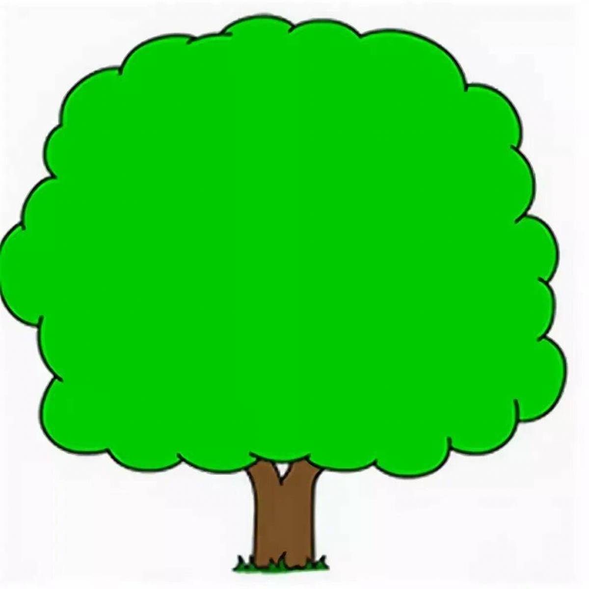 Дерево для детей шаблон #10