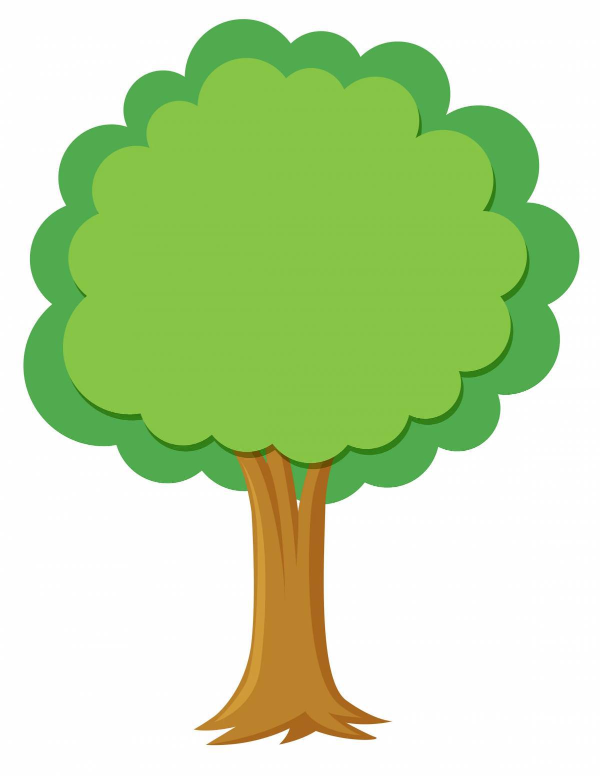 Дерево для детей шаблон #15