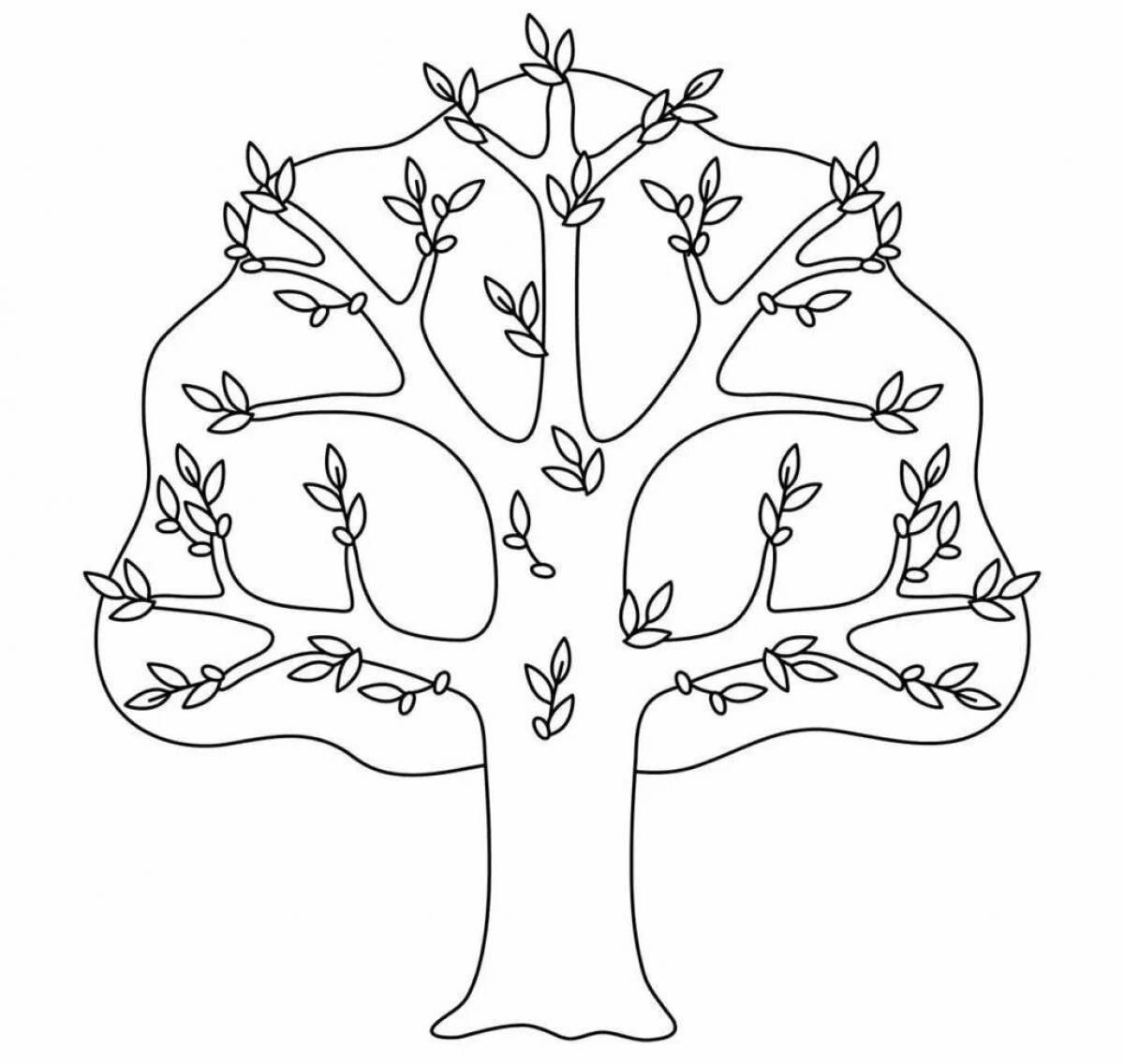 Дерево для детей шаблон #30