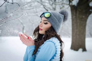 Раскраска девушка зима #26 #260071