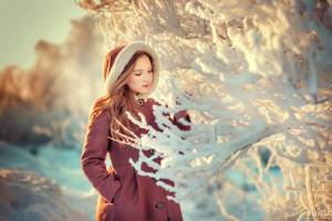 Раскраска девушка зима #29 #260074