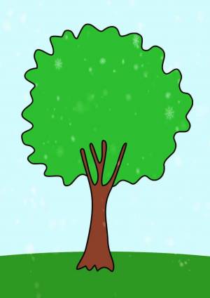 Раскраска дерево для детей шаблон #13 #263081