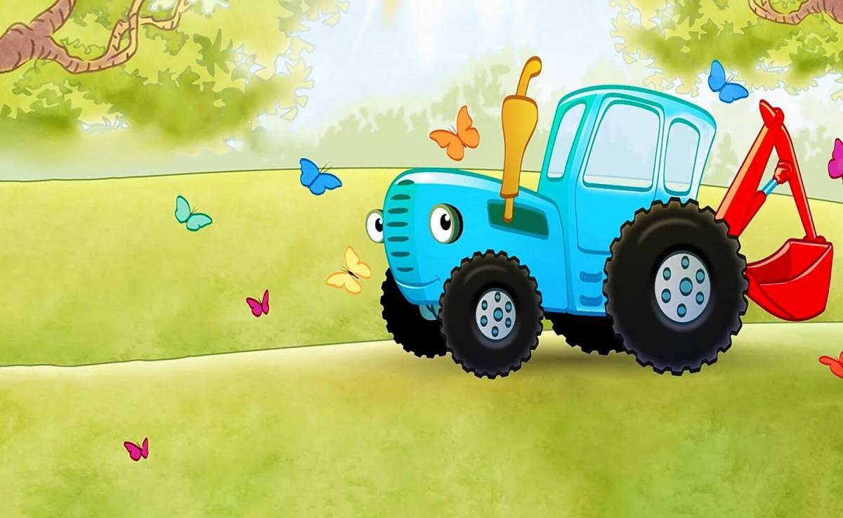 Синий трактор для детей #19