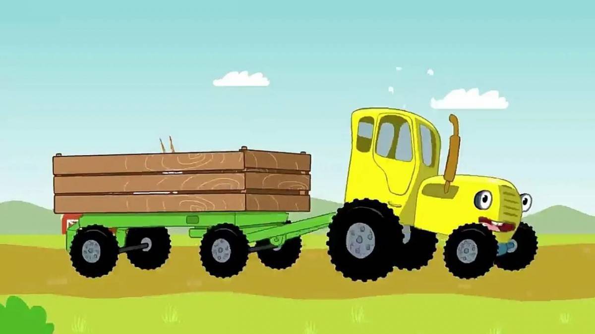 Синий трактор для детей #37