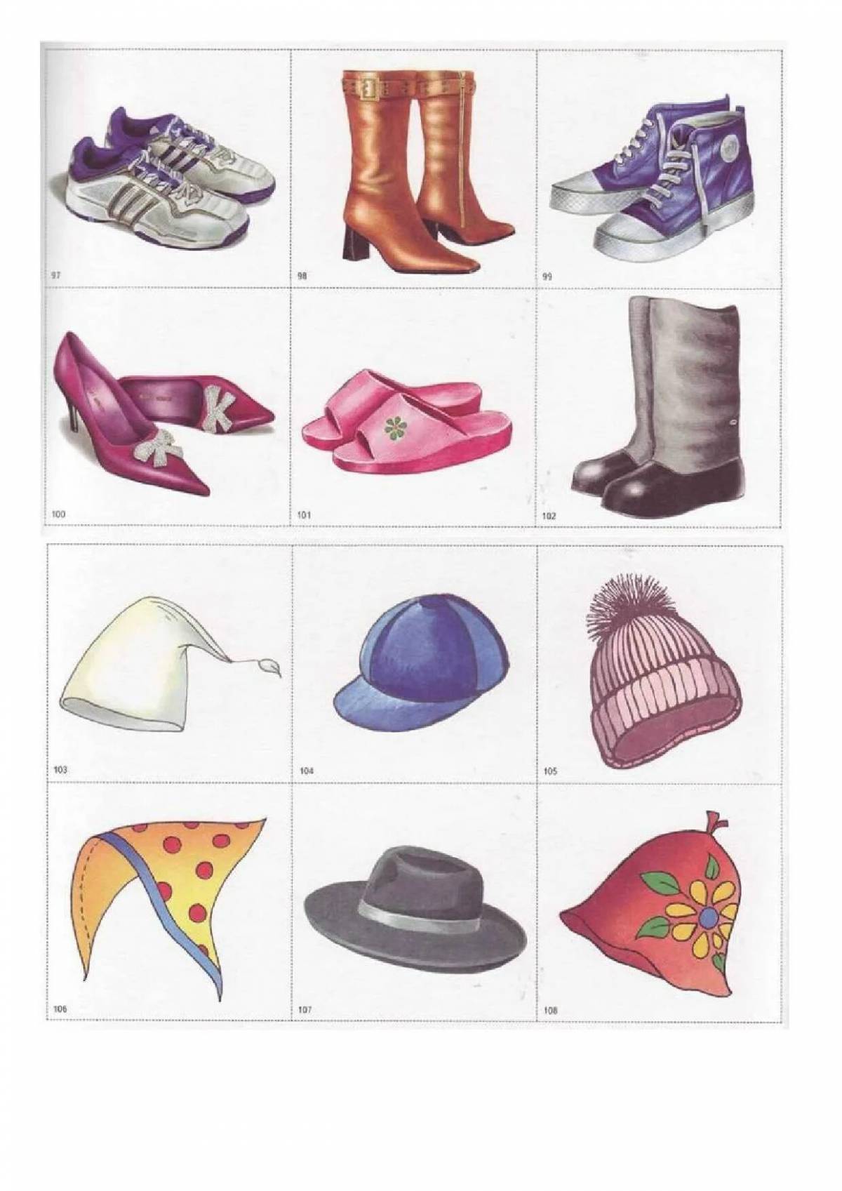 Для детей по теме одежда обувь головные уборы #10