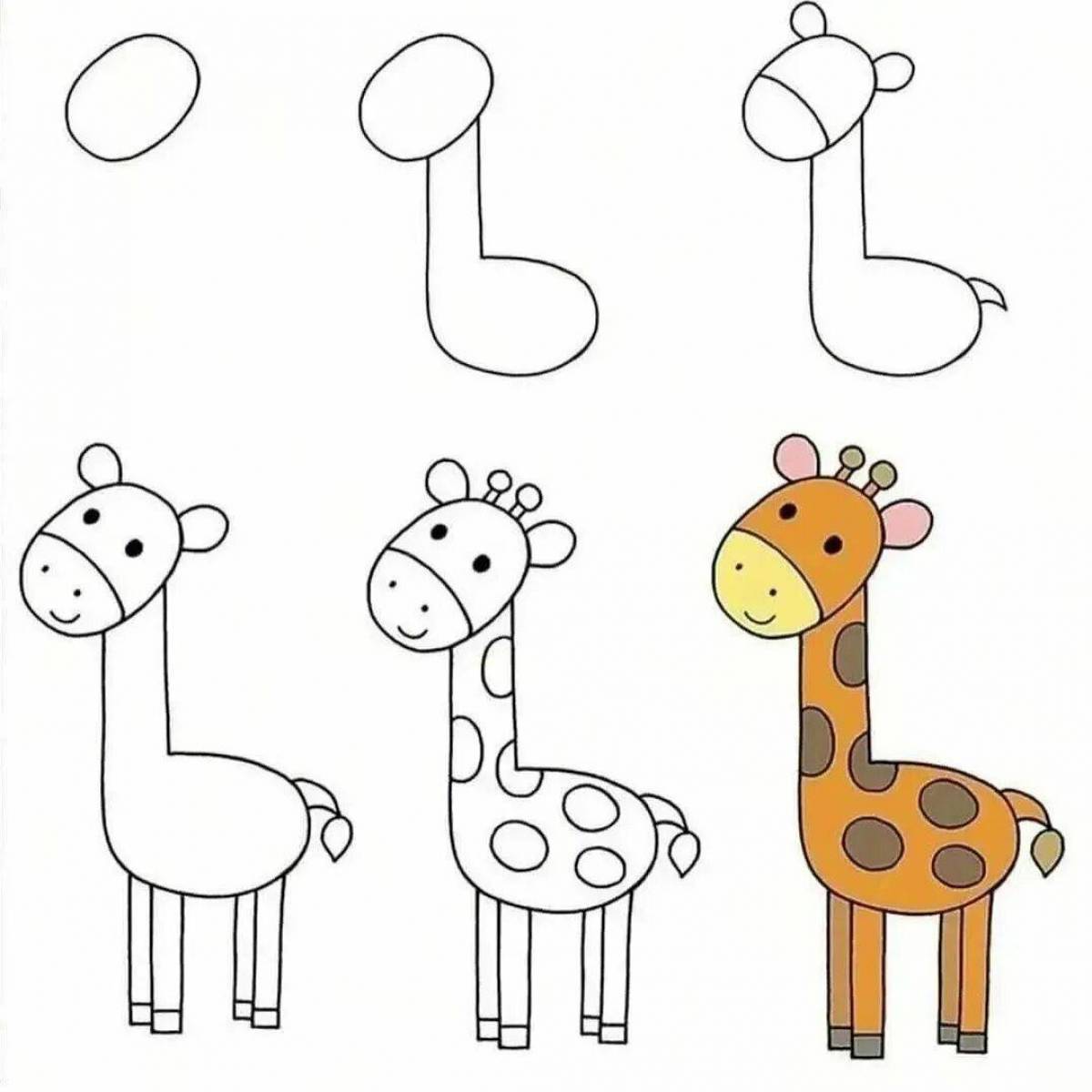 Жираф для детей 6 7 лет #24