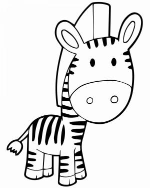 Раскраска зебра для детей 3 4 лет #11 #314396