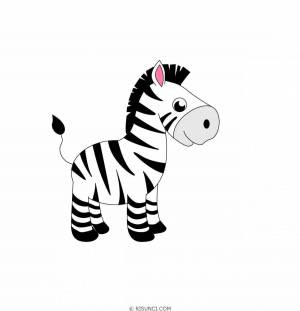 Раскраска зебра для детей 3 4 лет #34 #314419