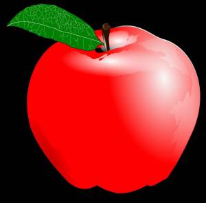 Раскраска яблоко для детей #29 #28328