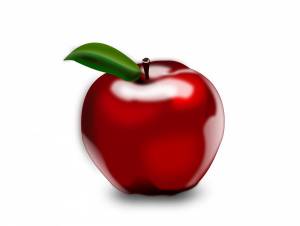 Раскраска яблоко для детей #31 #28330