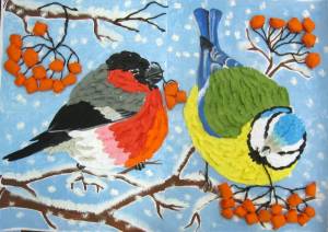 Раскраска зимние птицы для детей #17 #316591