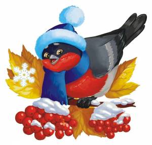 Раскраска зимние птицы для детей #18 #316592