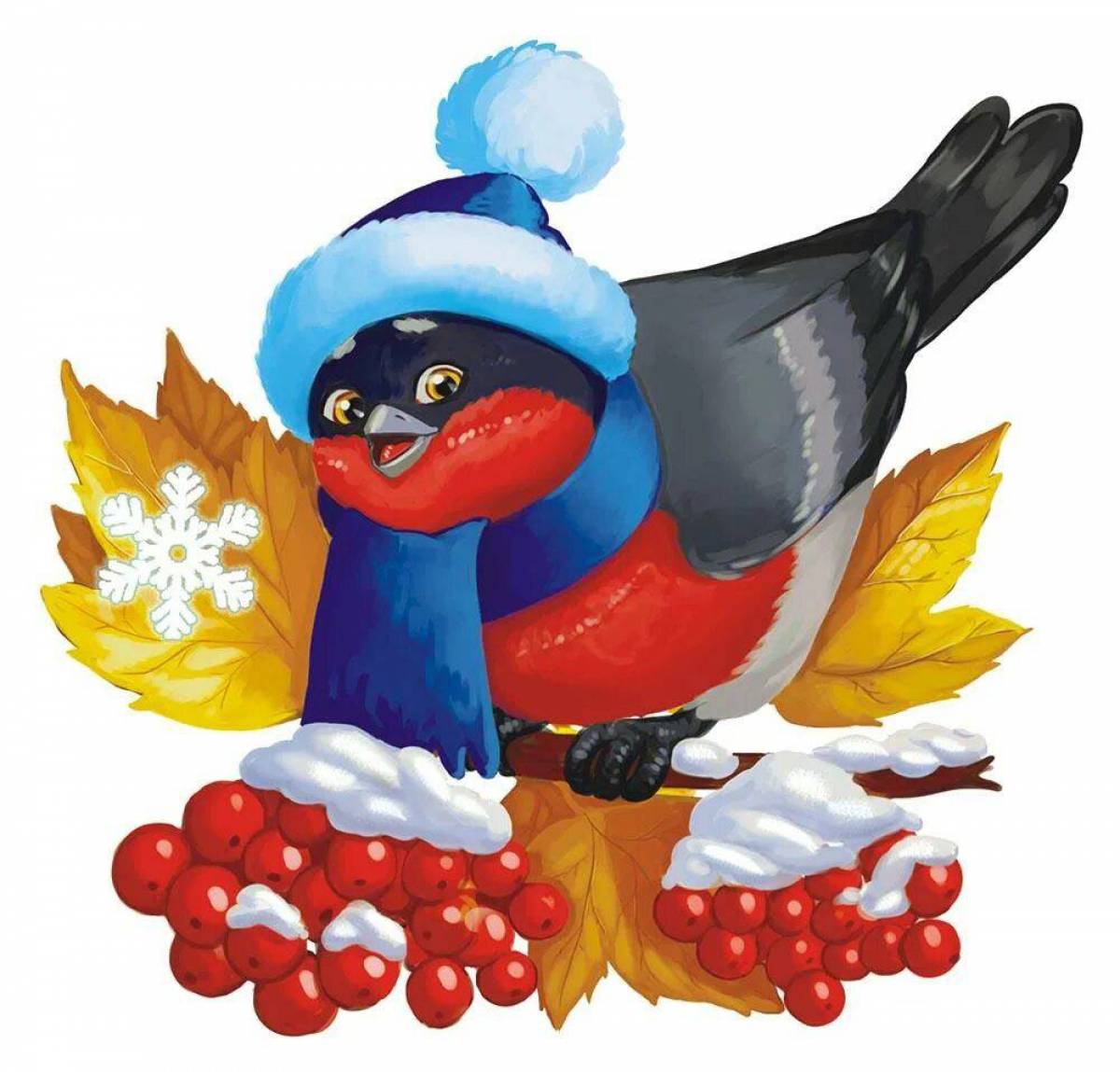 Зимние птицы для детей #18