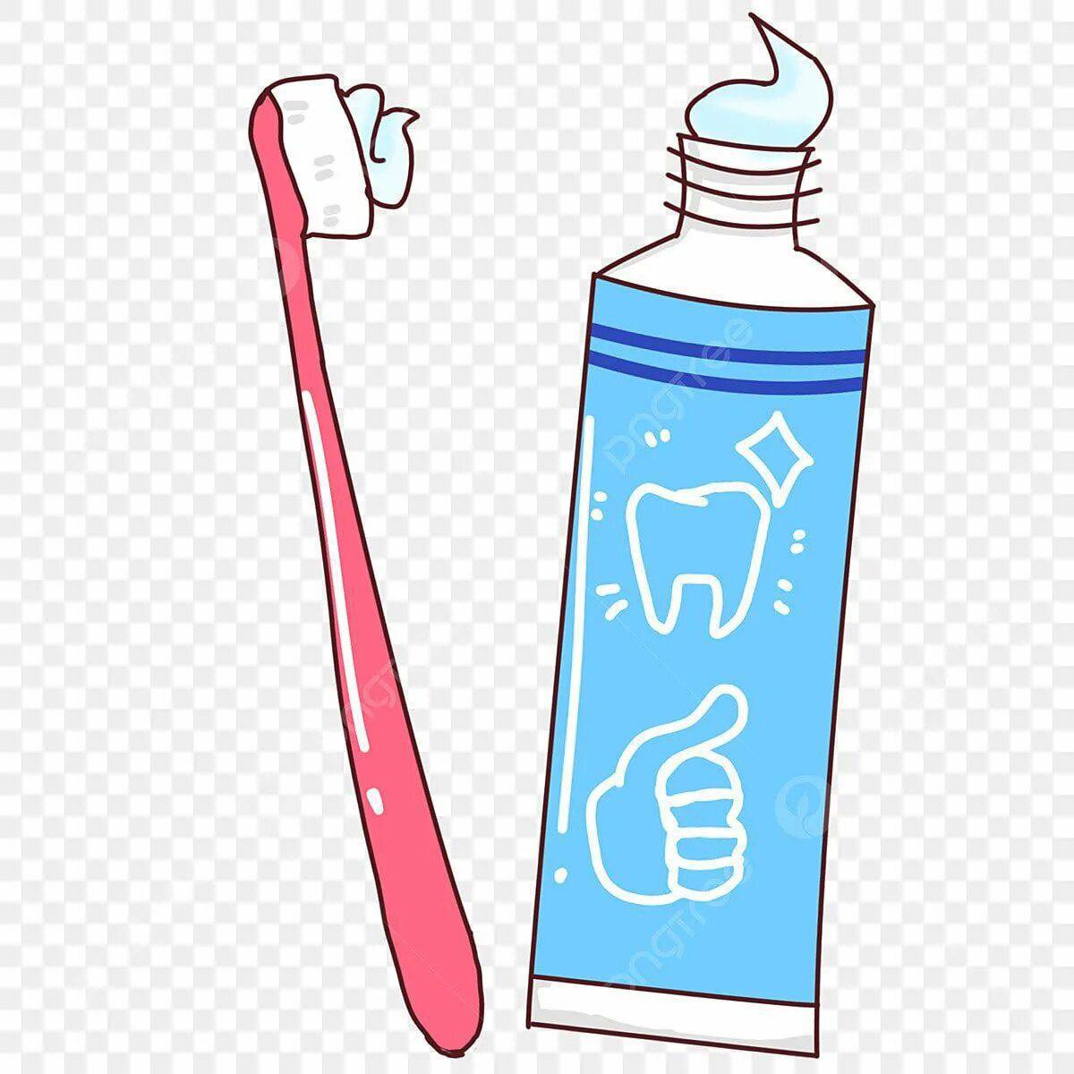 Зубная щетка и паста для детей #1